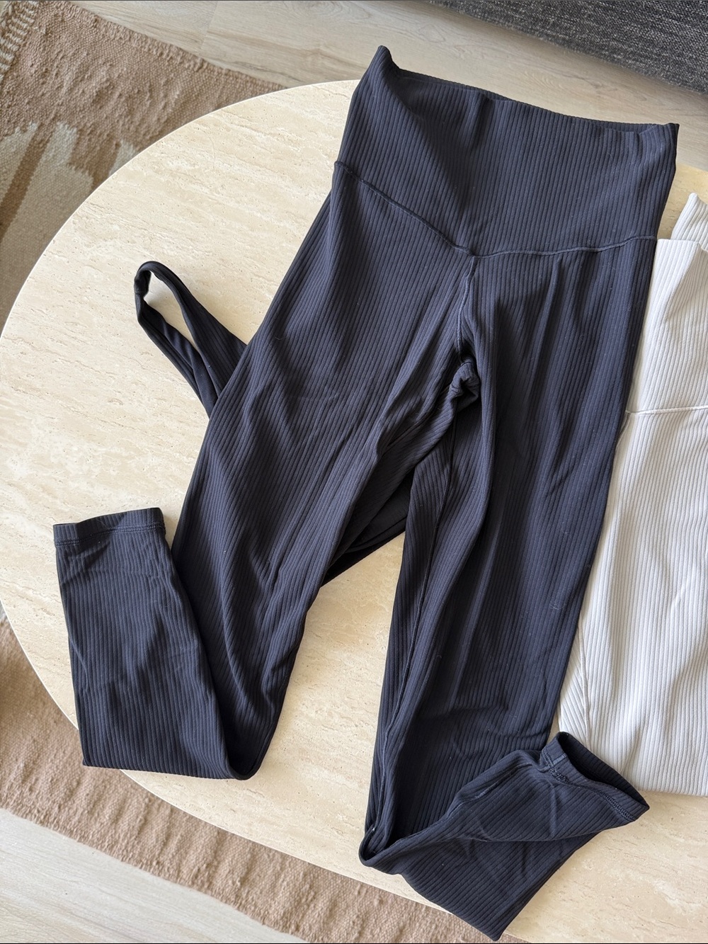 aerie Ribbed V-Neck Sports Bralette - Black - Picture 4 of 7